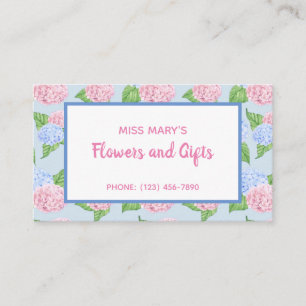 Hydrangea Pattern Business Card