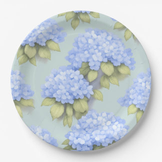 Hydrangea Plates | Duck Egg Blue Floral Party