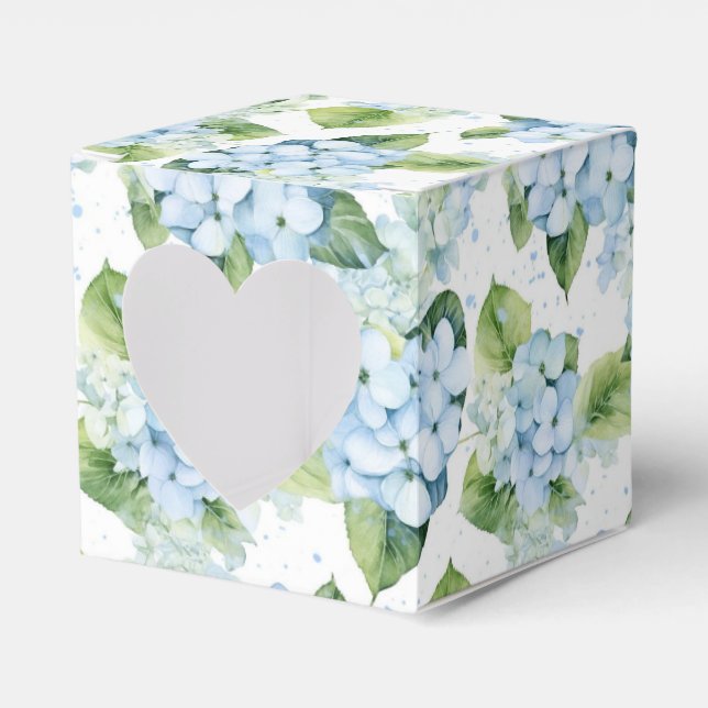 Hydrangea Print Party Treat Box (Front Side)
