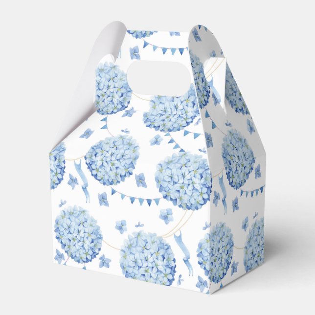Hydrangea Print Party Treat Box (Front Side)