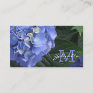 Hydrangea: Purple Monogram Business Cards
