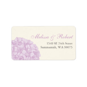 Hydrangea Return Address Label