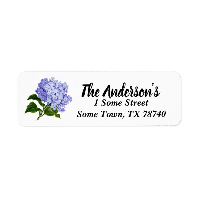 Hydrangea Return Address Labels (Front)