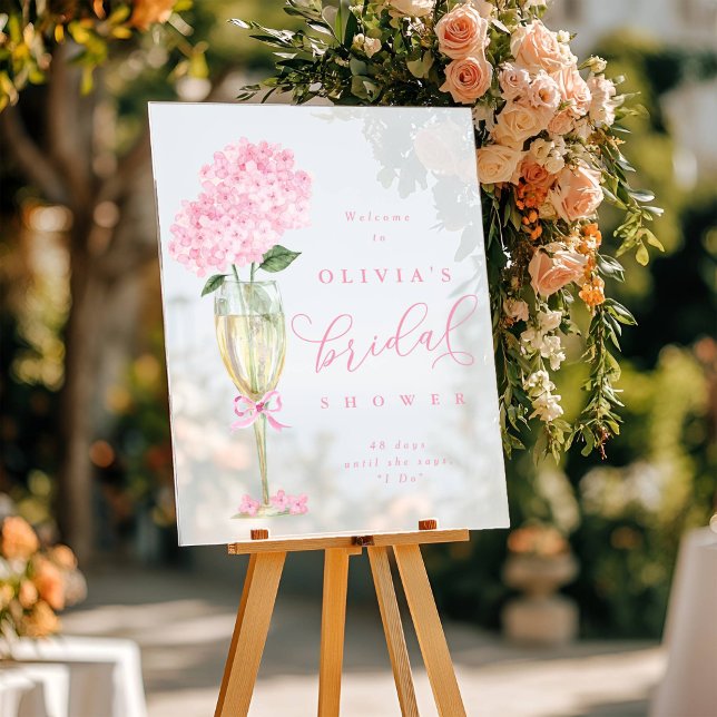 Hydrangea Rose & Champagne Bienvenue sur fond givr (Créateur téléchargé)