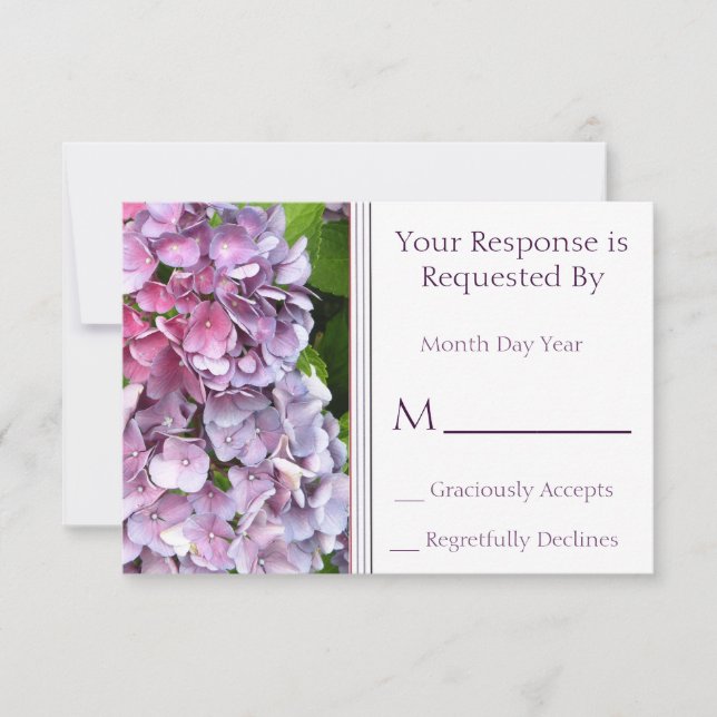 Hydrangea RSVP Card (Front)