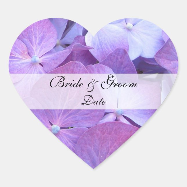 Hydrangea Save the Date Wedding Stickers (Front)