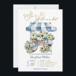 Hydrangea sunflower She's off the Market Bridal Invitation<br><div class="desc">Blue Hydrangea and Sunflowers She's off the Market Bridal Shower Invitation,  Dusty Blue Hydrangea Bridal Shower,  Blue Spring Floral Bridal Shower Invitation</div>