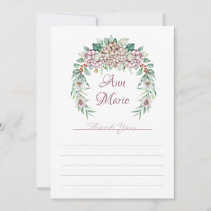 Hydrangea Thank You Card