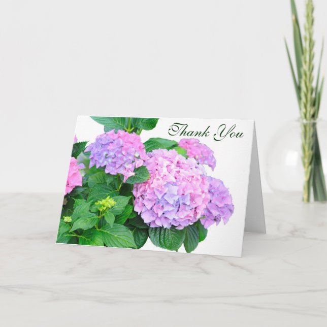 Hydrangea thank you card (Front)
