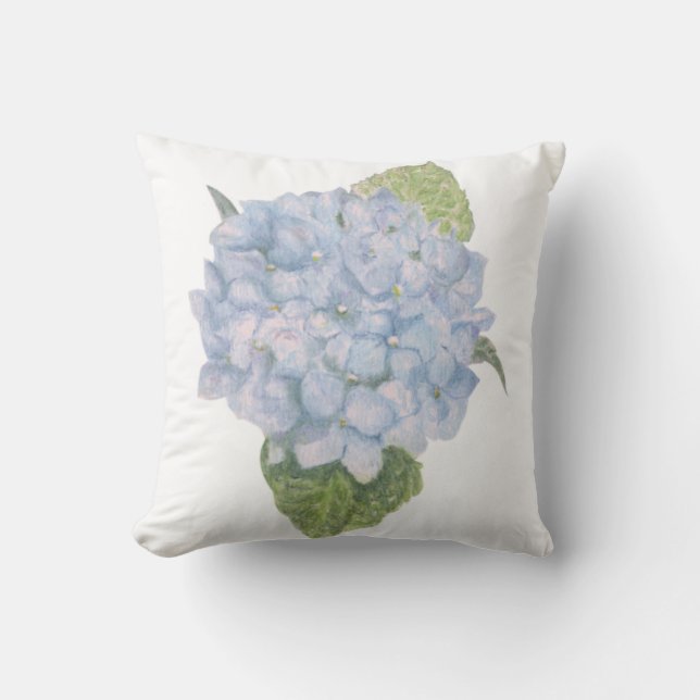 Hydrangea Throw Pillow (Front)