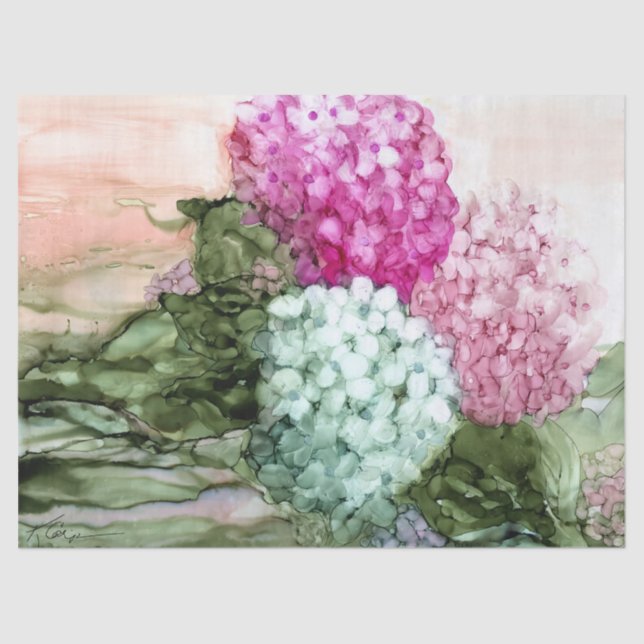 Hydrangea Tissue paper  (Front)