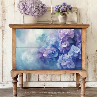 Hydrangea Tissue Paper Decoupage