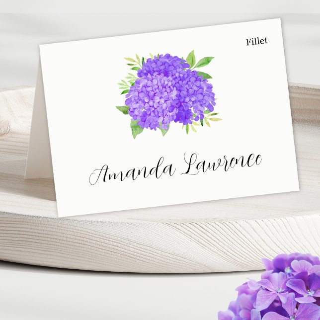Hydrangea violet Nom Repas Option Placer les carte (Créateur téléchargé)