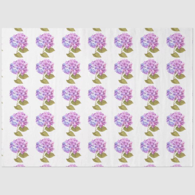 Hydrangea Watercolor Series Design 14 Tissue Paper (Front)