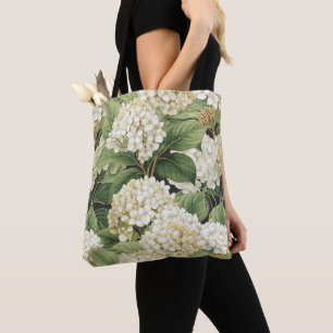 Hydrangea watercolour floral Boho retro flowers Tote Bag