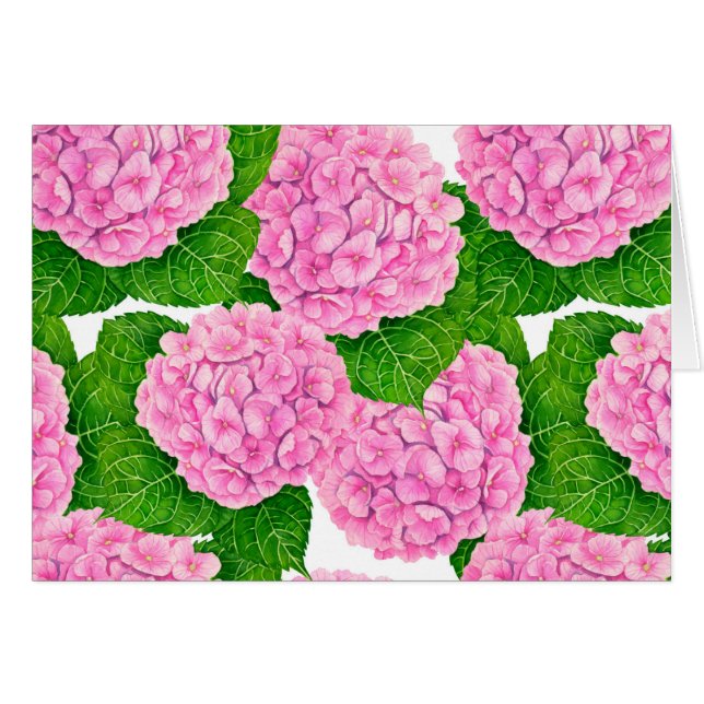 Hydrangea waterolor pattern (Front Horizontal)