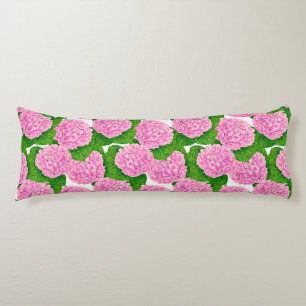 Hydrangea waterolor pattern body pillow
