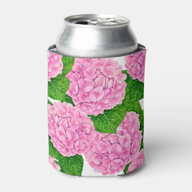 Hydrangea waterolor pattern can cooler (Can Front)