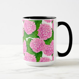 Hydrangea waterolor pattern mug