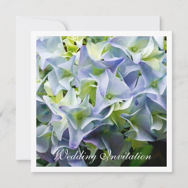 Hydrangea Wedding Invitation (Front)