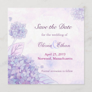Hydrangea Wedding Save the Date