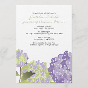 Hydrangea Wedding Shower Invitation