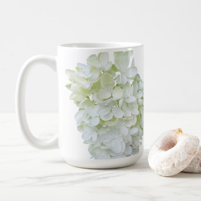 Hydrangea - White - Mug (With Donut)