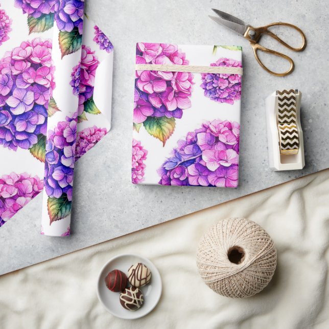 Hydrangea  wrapping paper (Crafts)