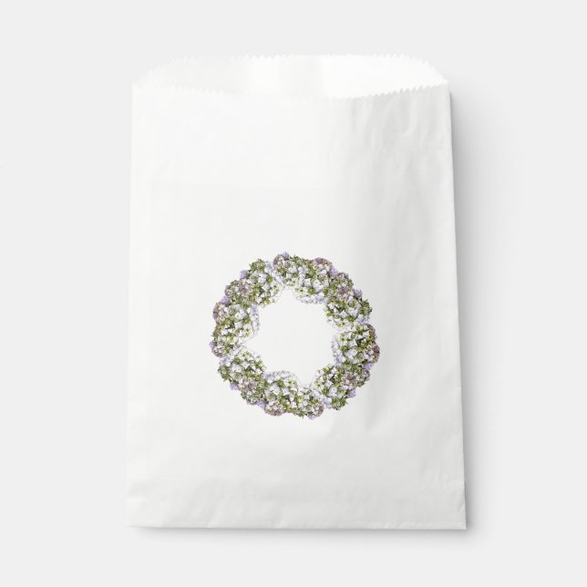 Hydrangea Wreath Favour Bag (Front)