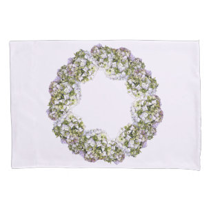 Hydrangea Wreath Pillowcase