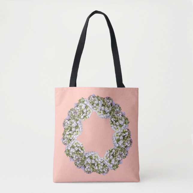 Hydrangea Wreath Tote Bag (Front)