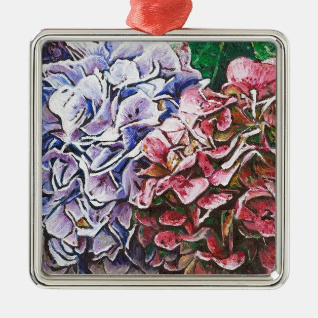 Hydrangeas 2010 metal ornament (Front)