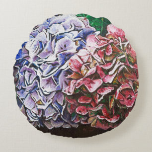 Hydrangeas 2010 round pillow