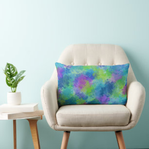 Hydrangeas Abstract Lumbar Pillow