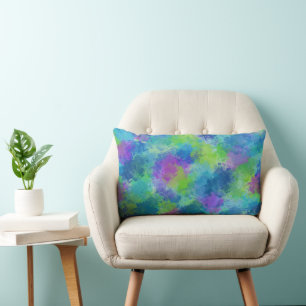 Hydrangeas Abstract Lumbar Pillow