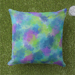 Hydrangeas Abstract Throw Pillow