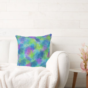 Hydrangeas Abstract Throw Pillow