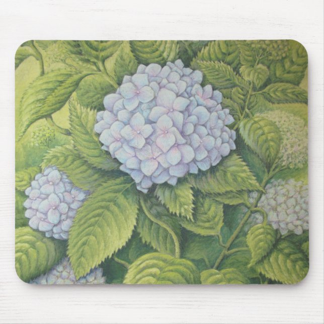 Hydrangeas at Lanhydrock in Pastel Mouse Pad (Front)