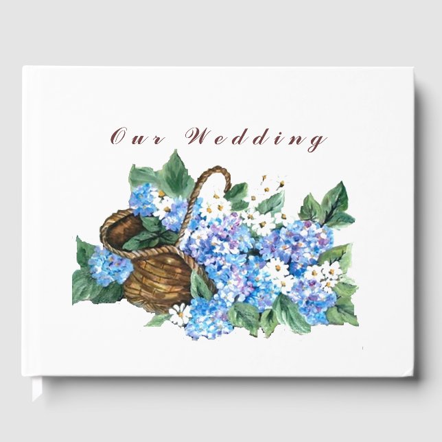 Hydrangeas basket guest book (Front)