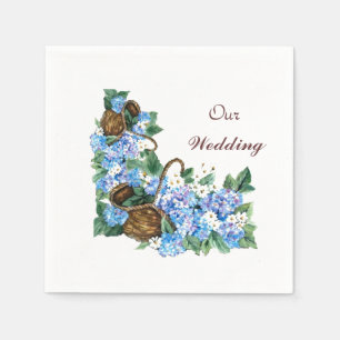 Hydrangeas basket napkin