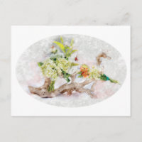 Hydrangeas Bella Watercolor Postcard