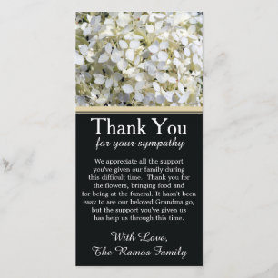 Hydrangeas Bereavement Sympathy Thank You Card