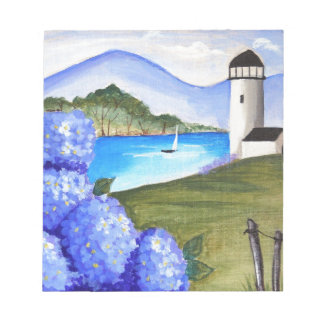 Hydrangeas by the bay notepad