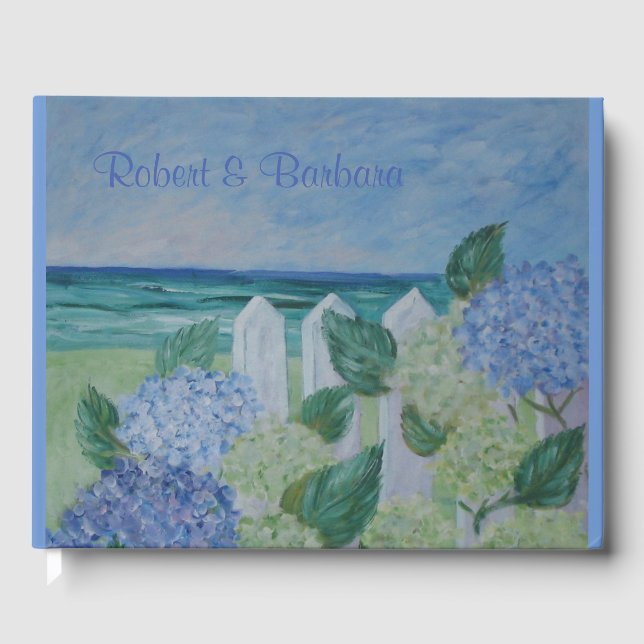 Hydrangeas By The Ocean Guest Book (Front)