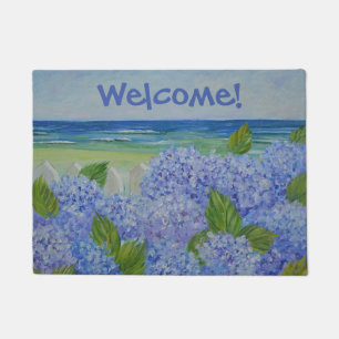 Hydrangeas By The Sea Doormat