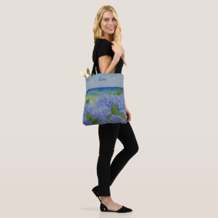 Hydrangeas By The Sea Personalized Tote Bag