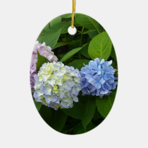 Hydrangeas Ceramic Ornament