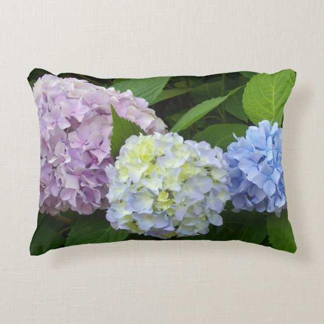 Hydrangeas Decorative Pillow (Front)