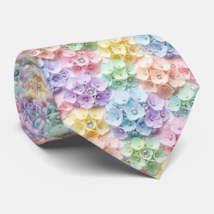 Hydrangeas & Diamonds   Col cravate arc-en-ciel pa