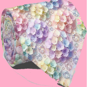  Hydrangeas & Diamonds   Pastel Rainbow Neck Tie